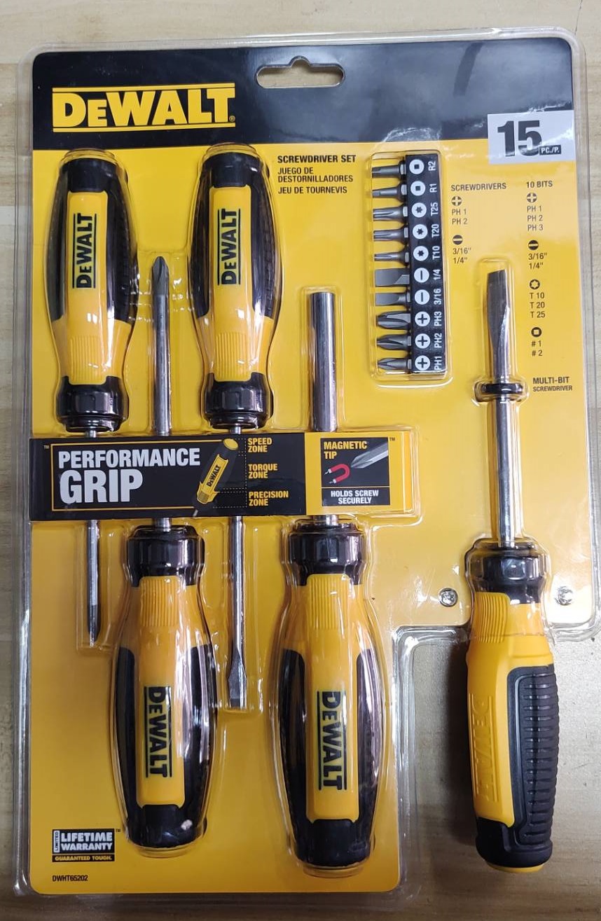 ชุดไขควง 15ชิ้น DWHT65202 DEWALT