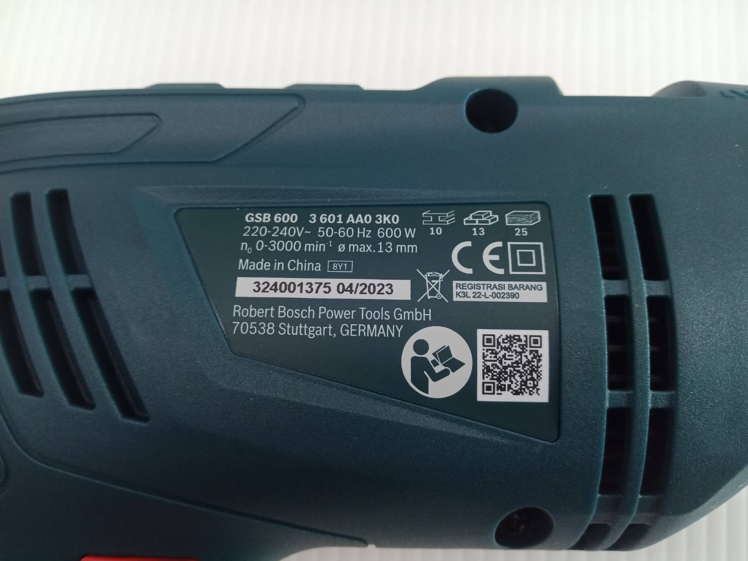 สว่านกระแทก1/2 GSB600 Carrying Case 100 Pc. Kit BOSCH