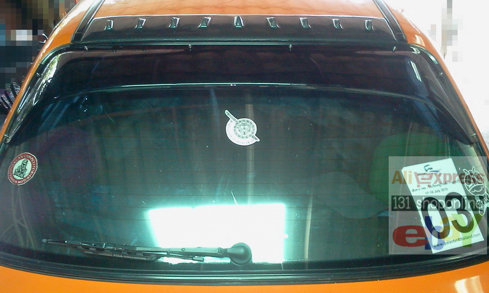 บังแดดหลัง Mitsubishi Galant VR-4 89-93 พร้อมกิ๊ปล็อตสแตนเลสแท้