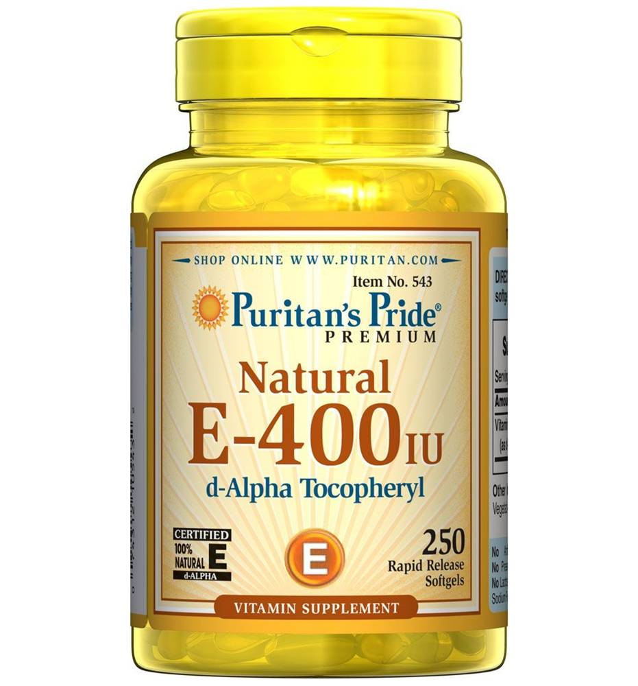 Puritan's Pride Vitamin E-400 IU 100% Natural 250 Softgel
