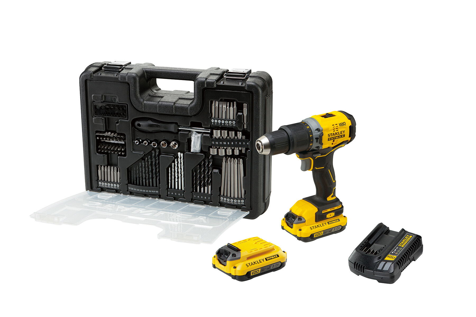 สว่านกระแทกไร้สาย ไร้แปรงถ่าน 20V SBD715D2KA-B1 STANLEY