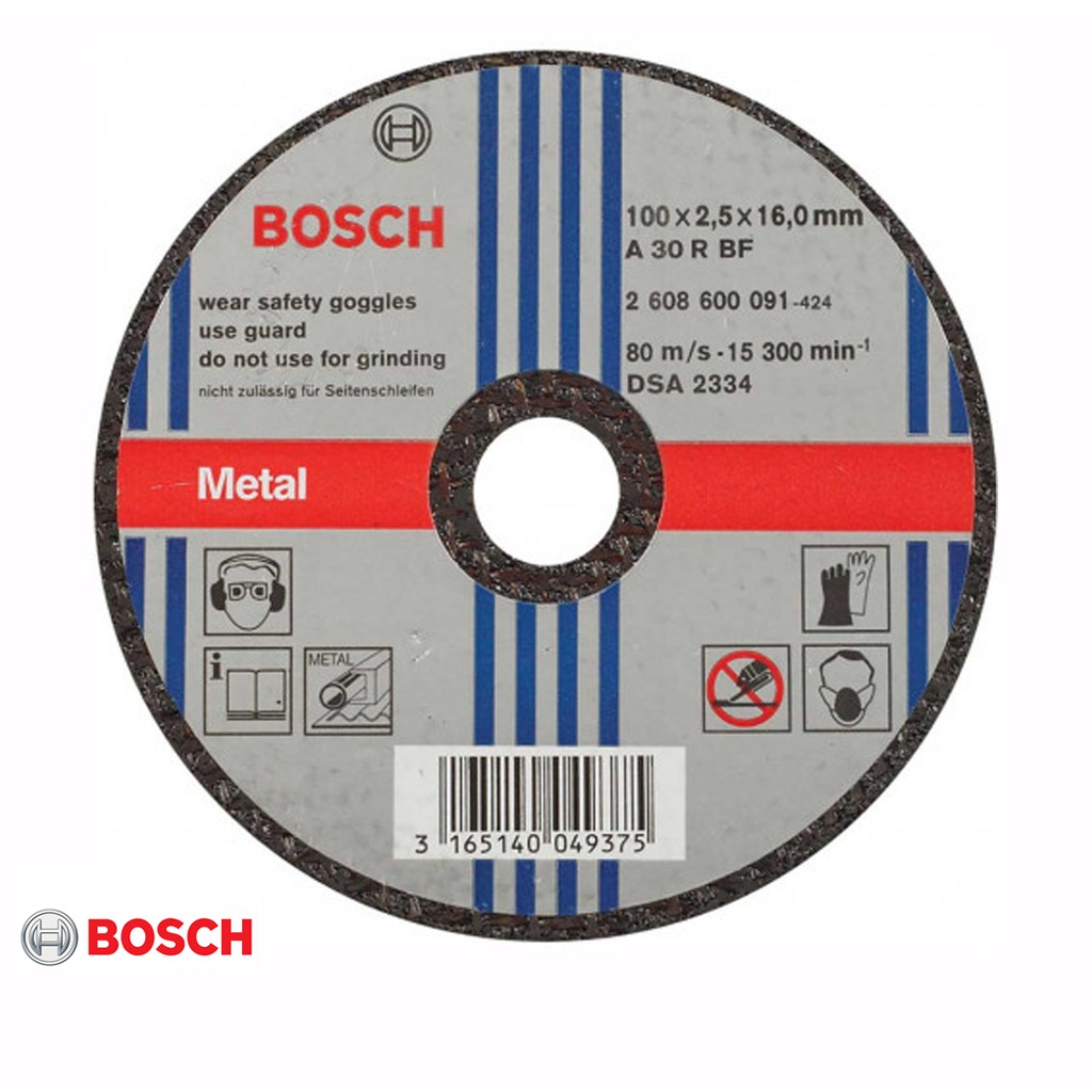ใบเจียรเหล็ก 4"x2.5 BOSCH #2608600091