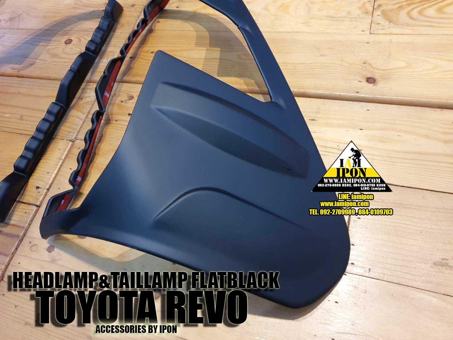 TAILLAMP COVER TOYOTA REVO FLATBLACK ครอไฟท้ายดำด้านโตโยต้ารีโว