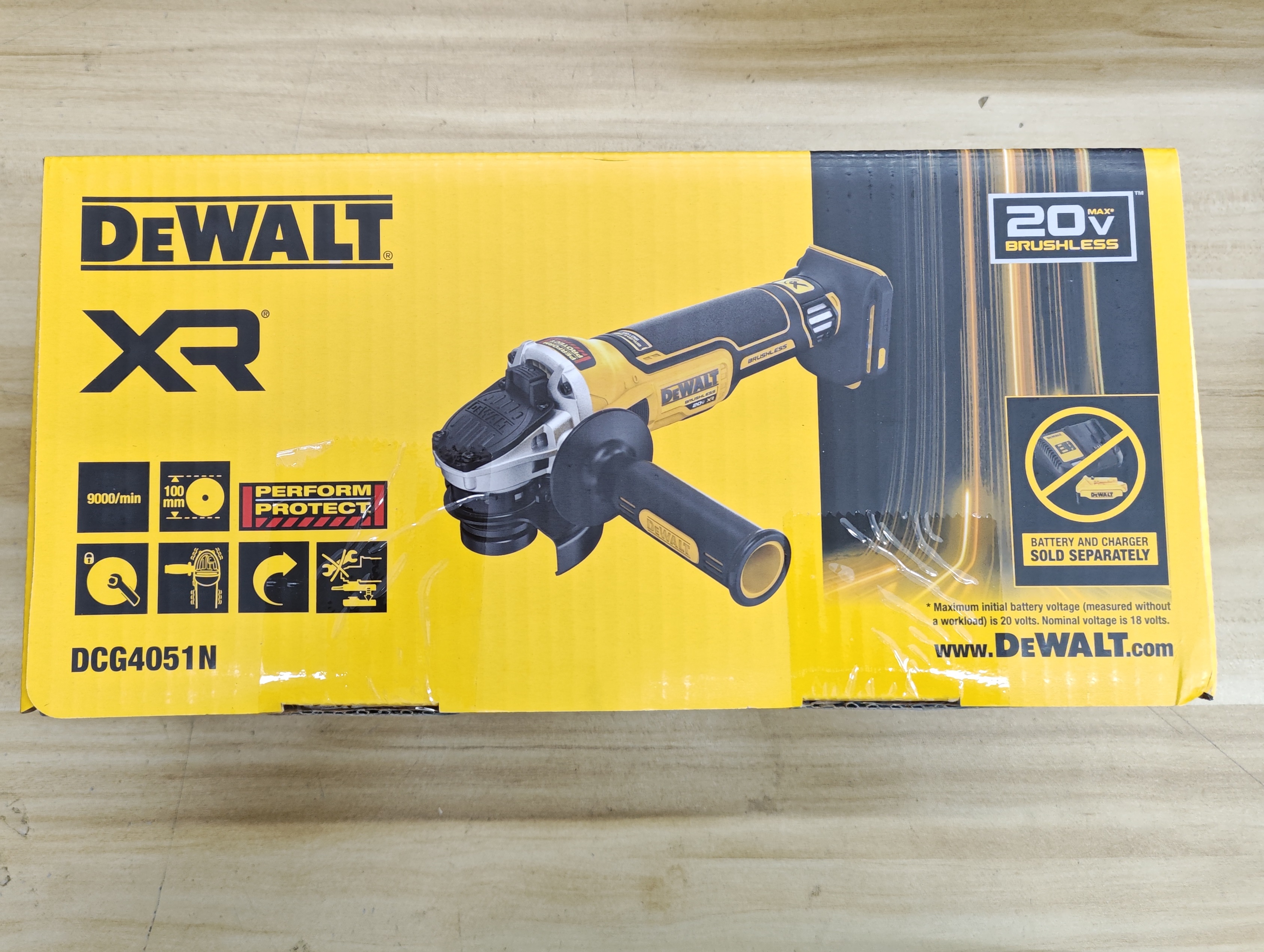 หินเจียรไร้สาย20V DCG4051N-B1 DEWALT (ตัวเปล่า)