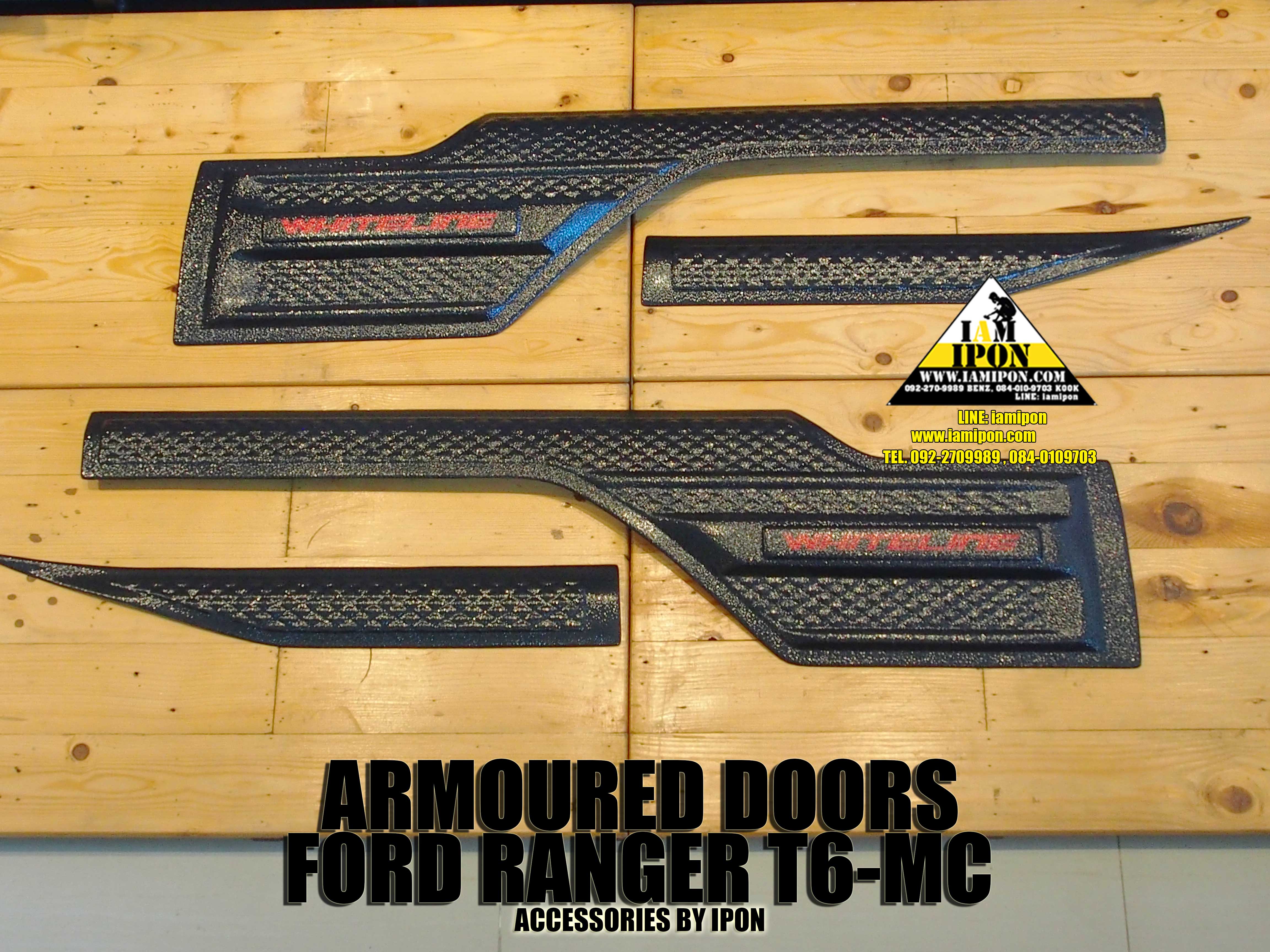 ARMOURED DOORS FORD RANGER T6-MC ORANGE PEEL ชุดกาบประตูด้านบนผิวส้มฟอร์ดเรนเจอร์ T6-MC