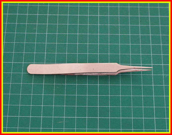 1x แหนบคีบสแตนเลส ปลายตรง ทวีชเชอร์ Tweezers