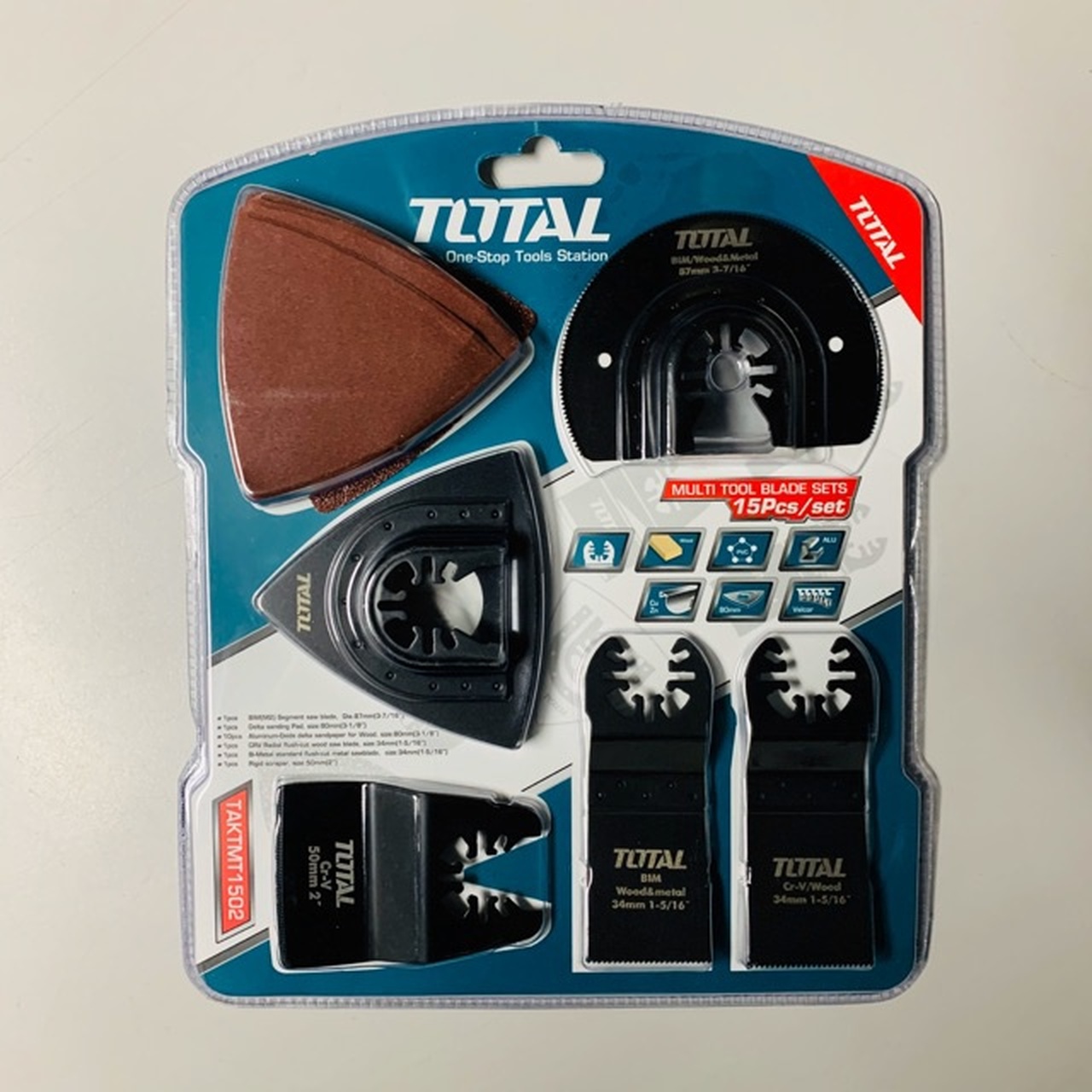 ชุดใบมัลติทูล15ชิ้น TAKTMT1502 TOTAL