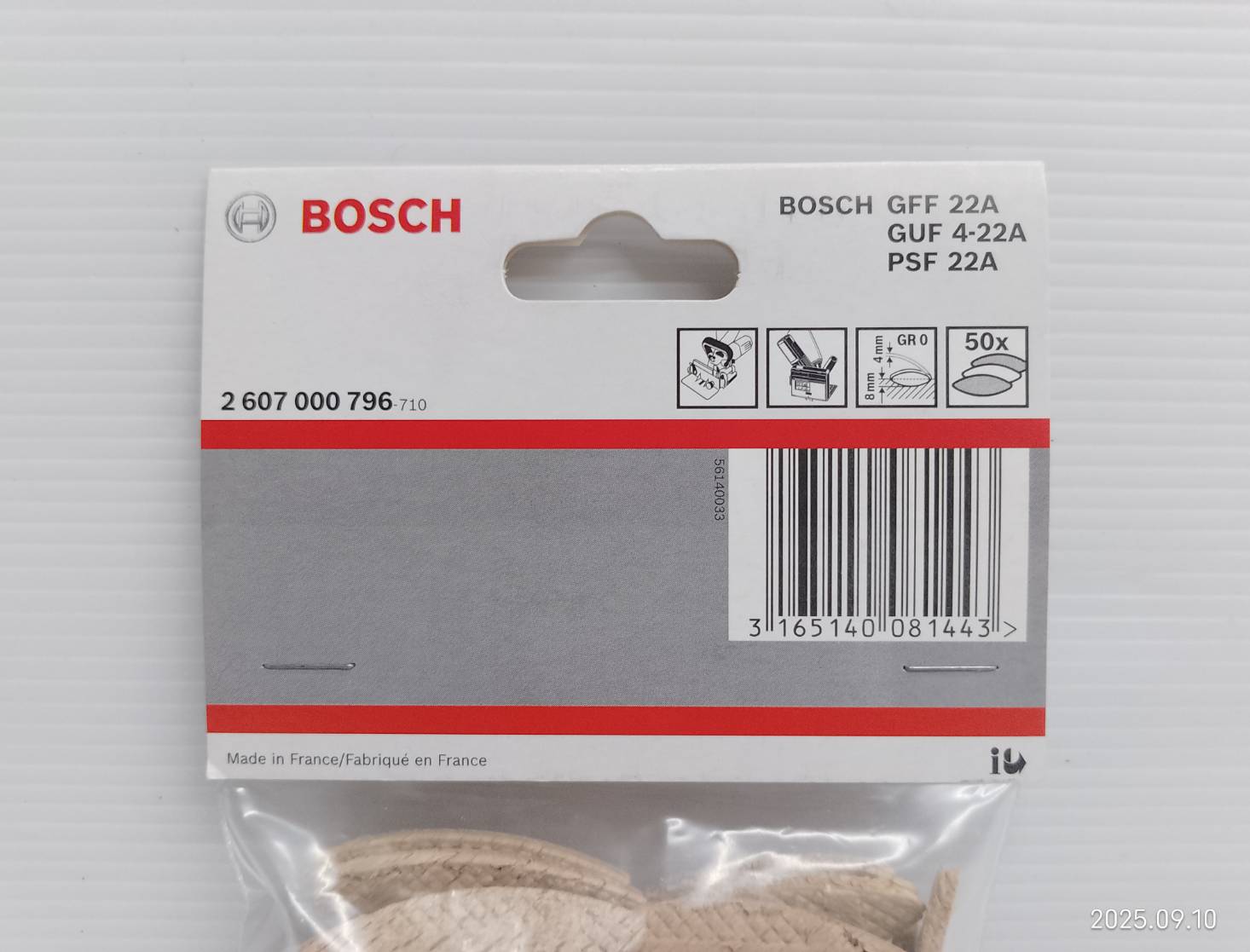 จอยท์บิสกิต เบอร์ 0 BOSCH 2607000796 จำนวน 50 ชิ้น