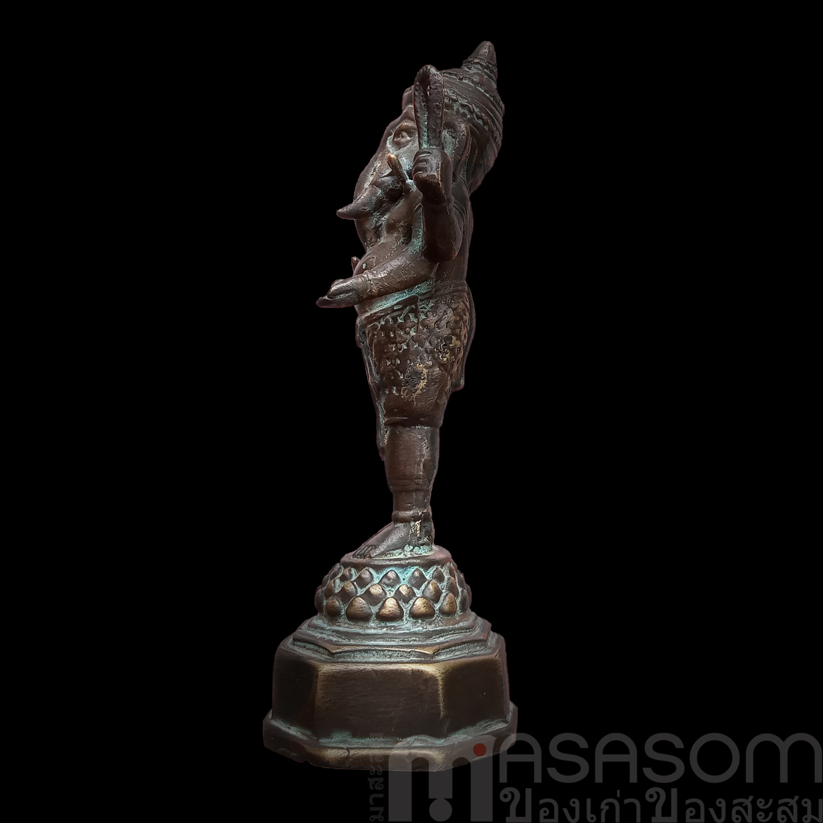 พิฆเนศทองเหลืองปางยืนสี่มือ