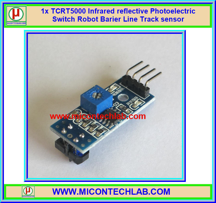 1x TCRT5000 เซ็นเซอร์อินฟาเรดสำหรับหุ่นยนต์วิ่งตามเส้น(Infrared Sensor)