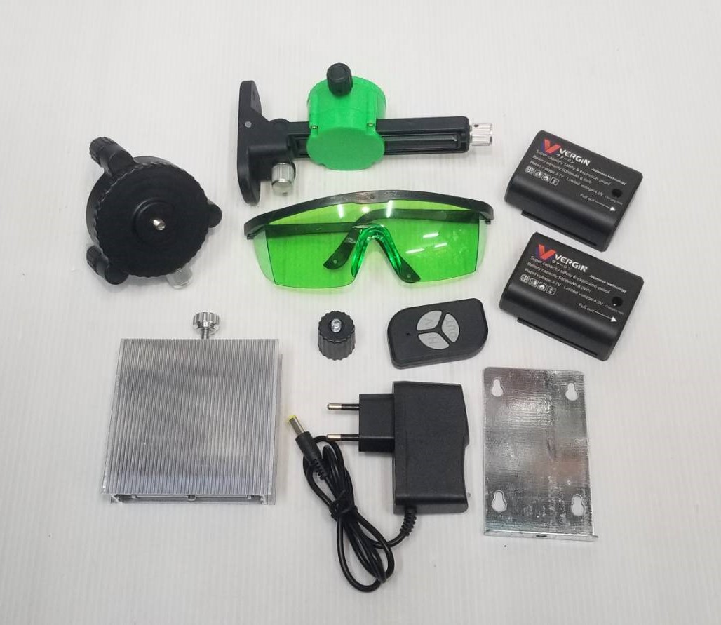 เลเซอร์ระดับ12เส้น (เขียว) 3D VERGIN พร้อมขาตั้ง