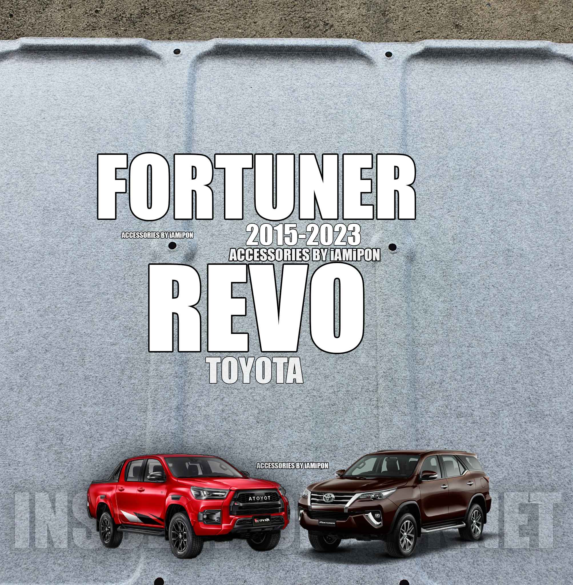 แผ่นกันความร้อนฝากระโปรงฟอร์จูนเนอร์และรีโว่ 2015-2023 ตรงรุ่น