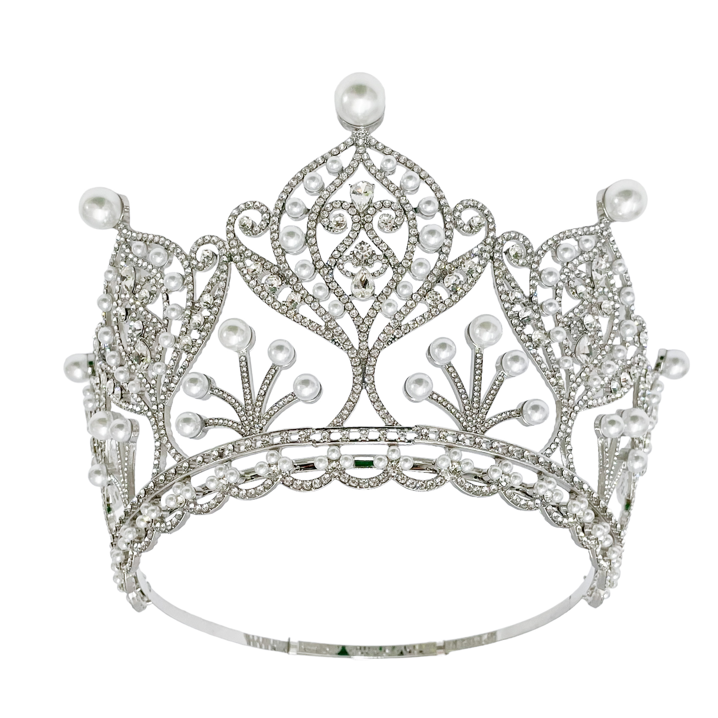 (พร้อมส่ง) มงกุฏ 091 สีขาว มงกุฎนางงาม มงกุฎเพชร มงกุฎประกวด สินค้าพร้อมส่ง ไม่ต้องรอนาน งานพรีเมี่ยม