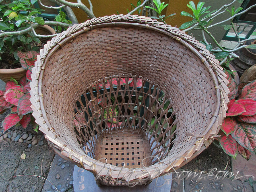 ตะกร้าไม้ไผ่สานของชาวเขา TK3