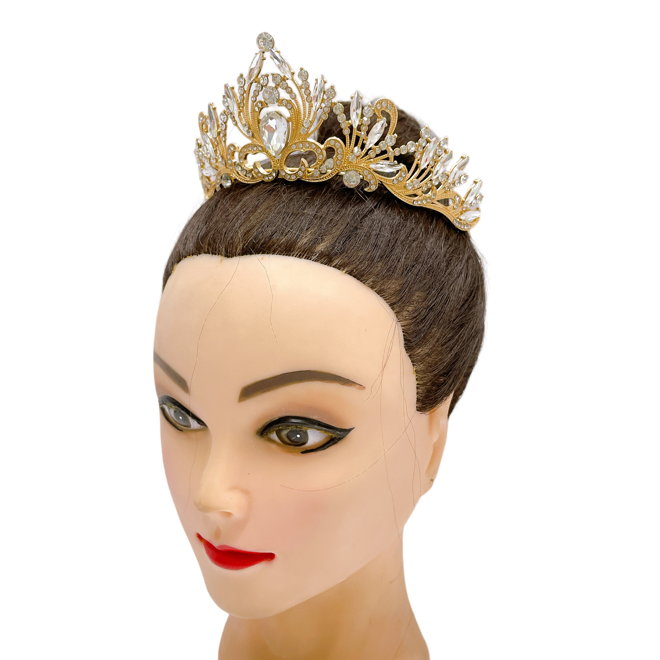 (พร้อมส่ง) เทียร่า 331 สีทองมงกุฎนางงาม งานสวย ปราณีต QCเพชรทุกเม็ด สินค้าพร้อมส่งจากไทย