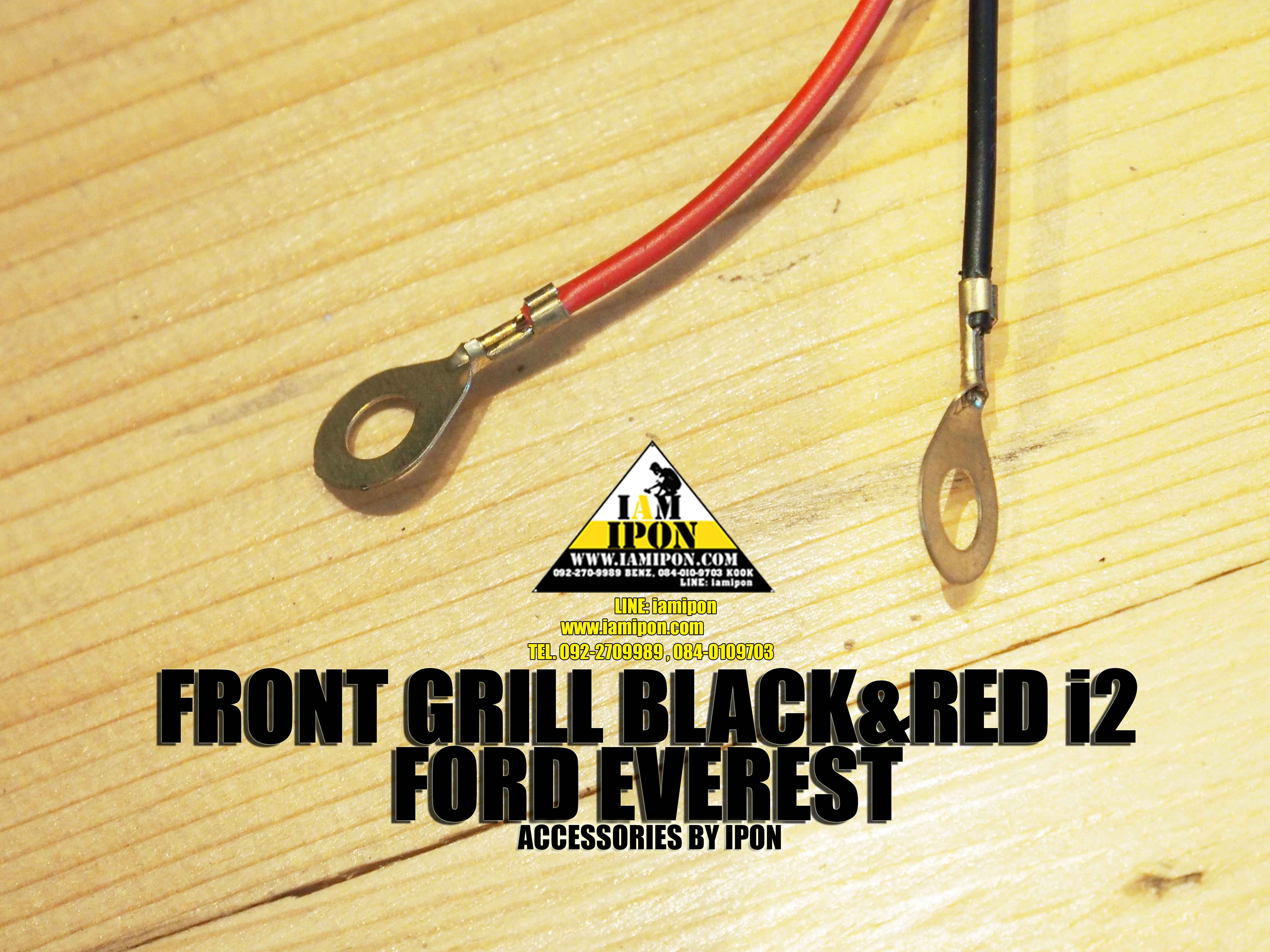 FRONT GRILL FORD EVEREST BLACK&RED i2 กระจังหน้าดำขอบแดง i2 ฟอร์ดเอเวอเรสต์