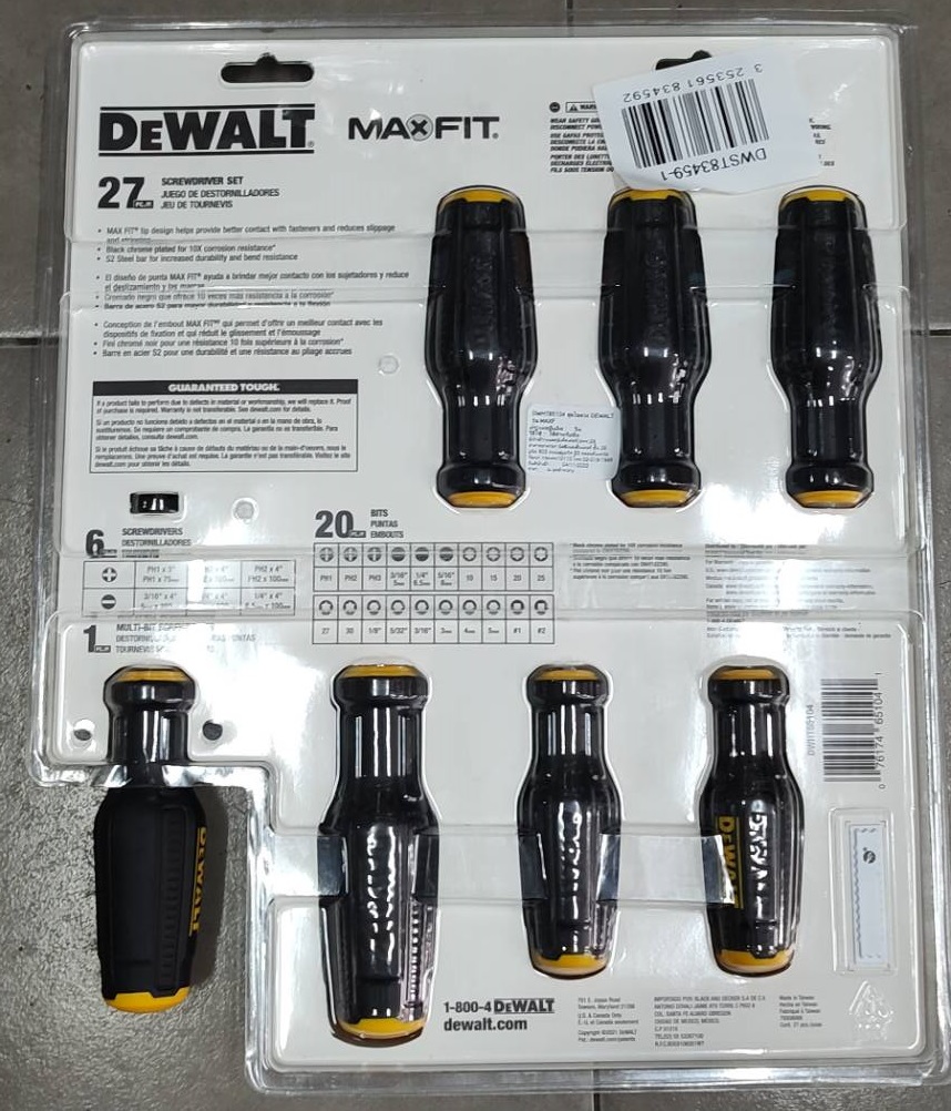 ชุดไขควง 27 ชิ้น รุ่น Tough Series DWHT65104 DEWALT