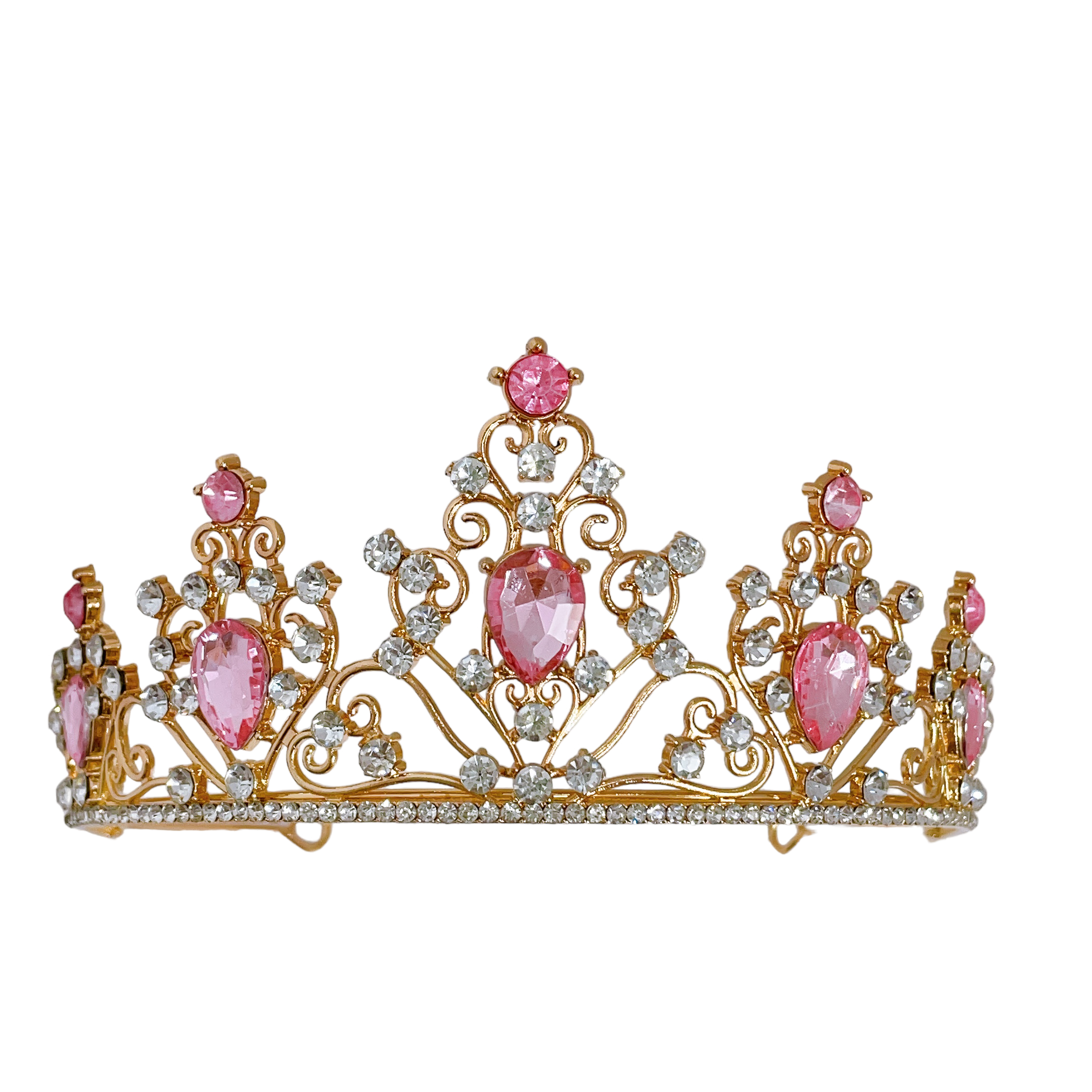 (พร้อมส่ง) เทียร่า 319 สีชมพู มงกุฎนางงาม มงกุฎเจ้าหญิง งานสวย ปราณีต QCเพชรทุกเม็ด สินค้าพร้อมส่งจากไทย