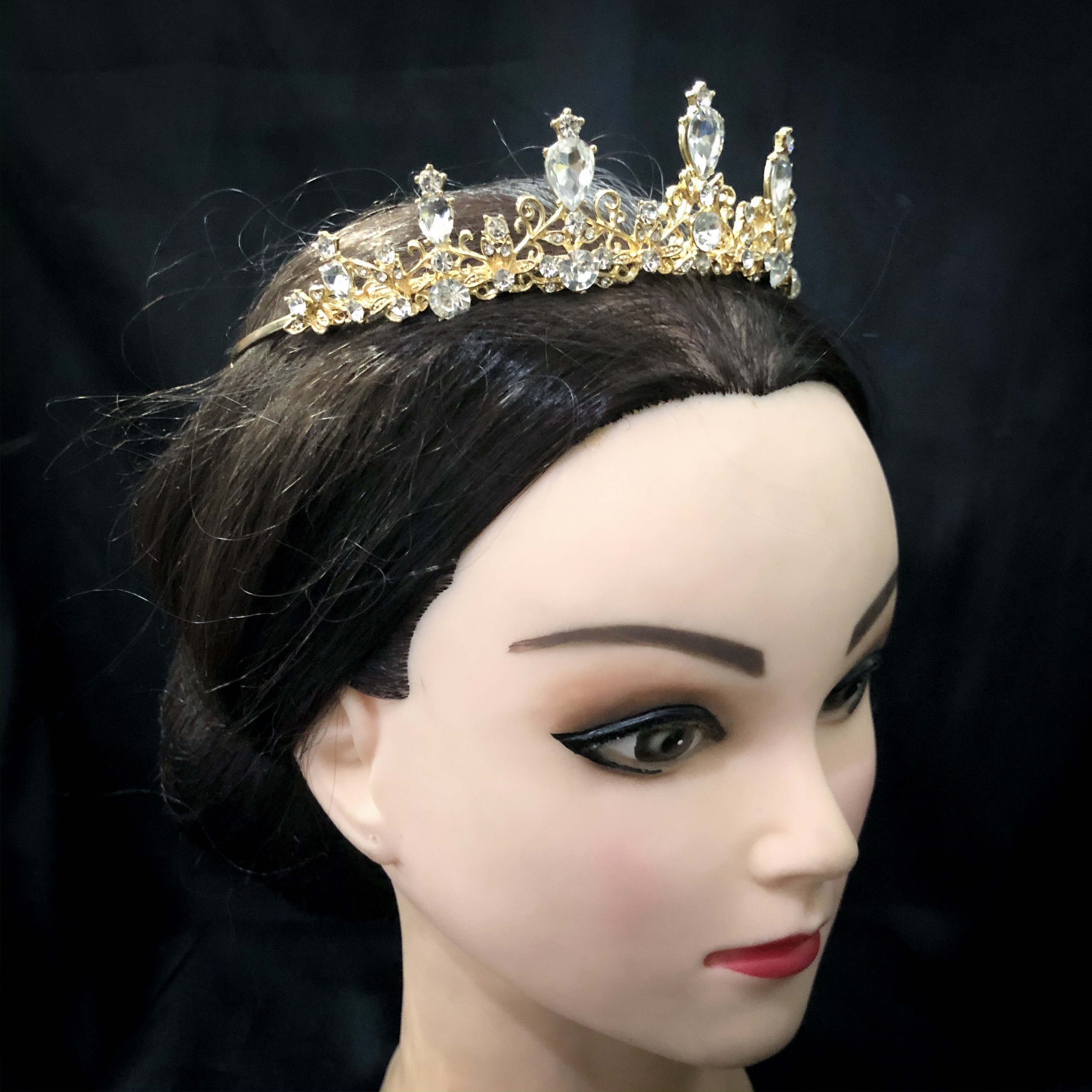 (พร้อมส่ง) เทียร่า 161 สีทอง มงกุฎนางงาม มงกุฎเจ้าหญิง งานสวย ปราณีต QCเพชรทุกเม็ด สินค้าพร้อมส่งจากไทย