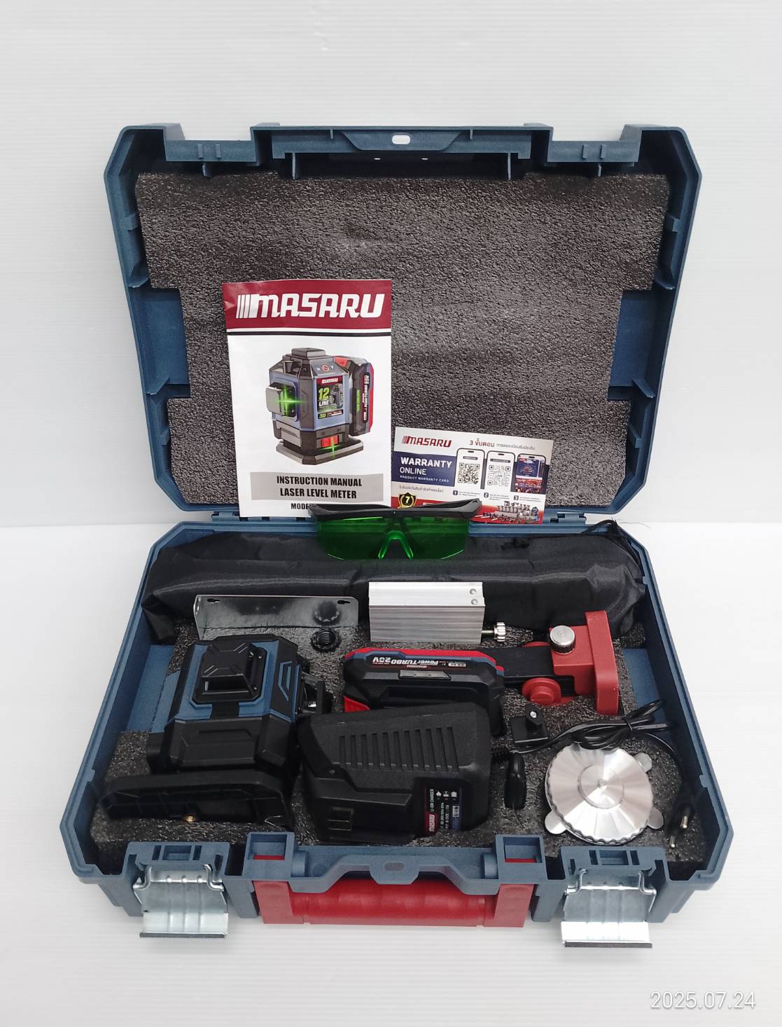 MASARU SMLG-320 เครื่องวัดระดับเลเซอร์แบบแสงสีเขียว 12 เส้น 20V