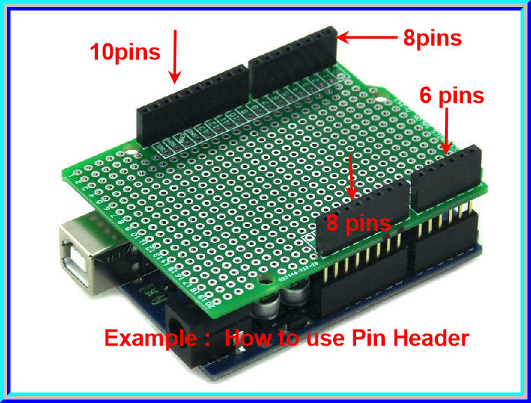 1x Female Pin Header Socket 10 Pins for Arduino Shield PCB Pitch 2.54mm ...