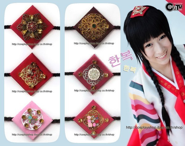 เครื่องประดับผมเกาหลีรุ่นสีพื้น 01 (สั่งได้ทุกสี)