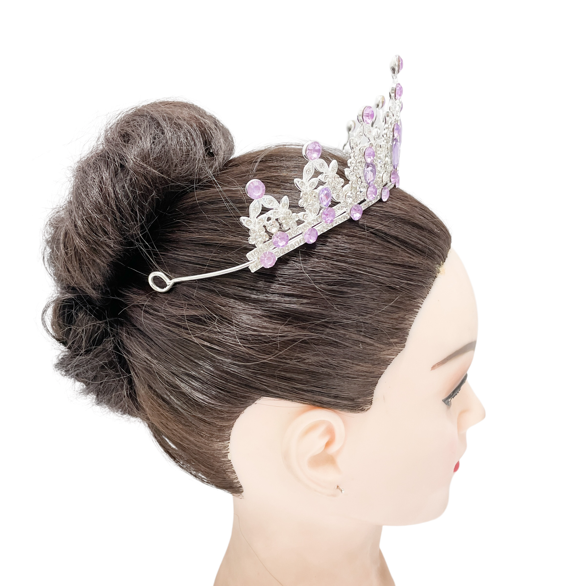 (พร้อมส่ง) เทียร่า 146 สีเงิน-ม่วง งานสวย ปราณีต QCเพชรทุกเม็ด สินค้าพร้อมส่งจากไทย