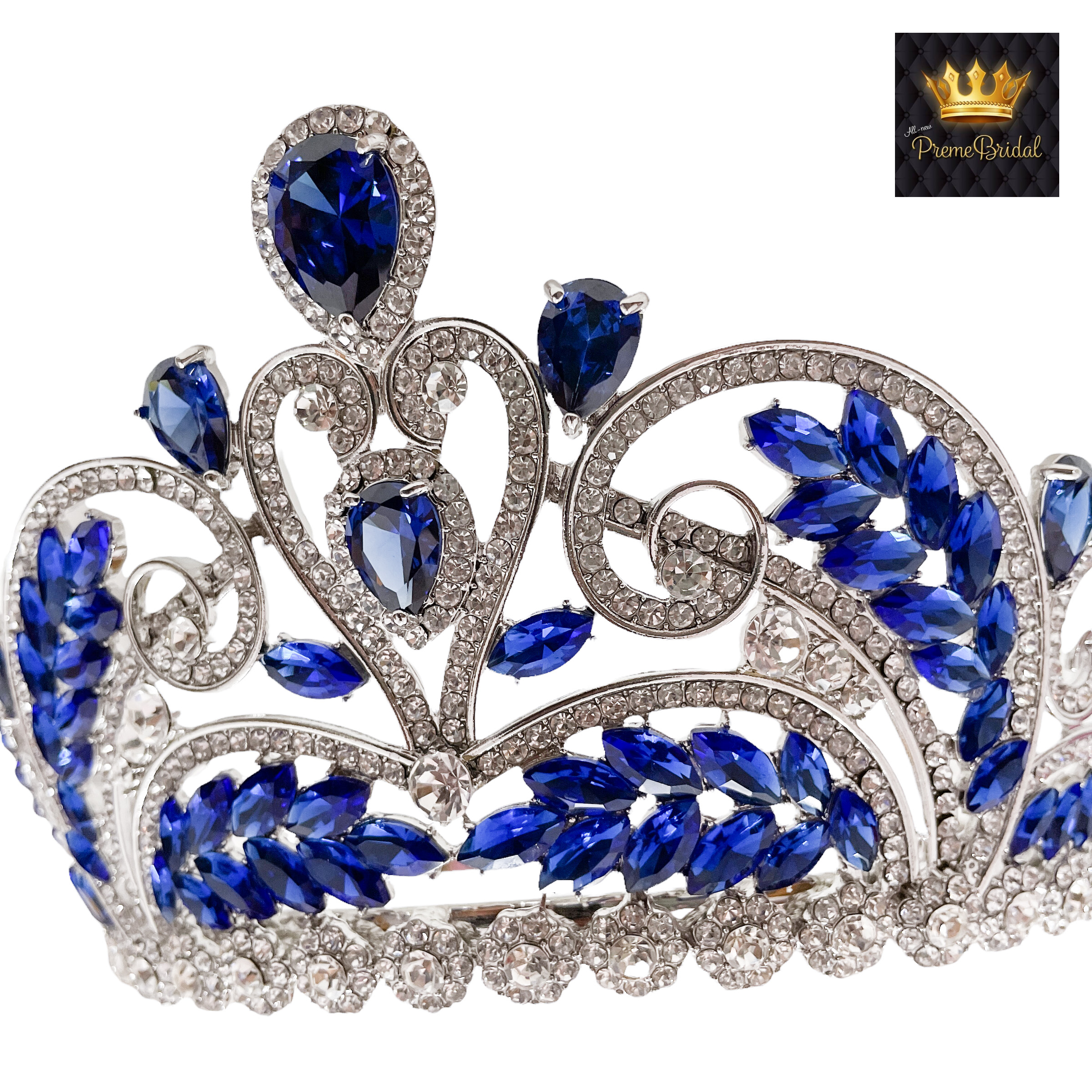 (พร้อมส่ง) มงกุฏ 087 สีน้ำเงิน มงกุฎนางงาม มงกุฎเพชร มงกุฎประกวด สินค้าพร้อมส่ง ไม่ต้องรอนาน งานพรีเมี่ยม