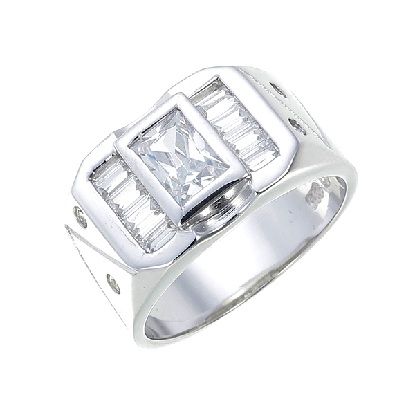 แหวนผู้ชาย ประดับเพชรCZ แหวนเพชรทรงสี่เหลี่ยม ข้างๆฝังเพชรแทปเปอร์ ดีไซน์แมนๆเท่ไม่เหมือนใคร สวมใส่สบาย เพื่อให้คุณสามารถเดินอย่างมั่นใจ