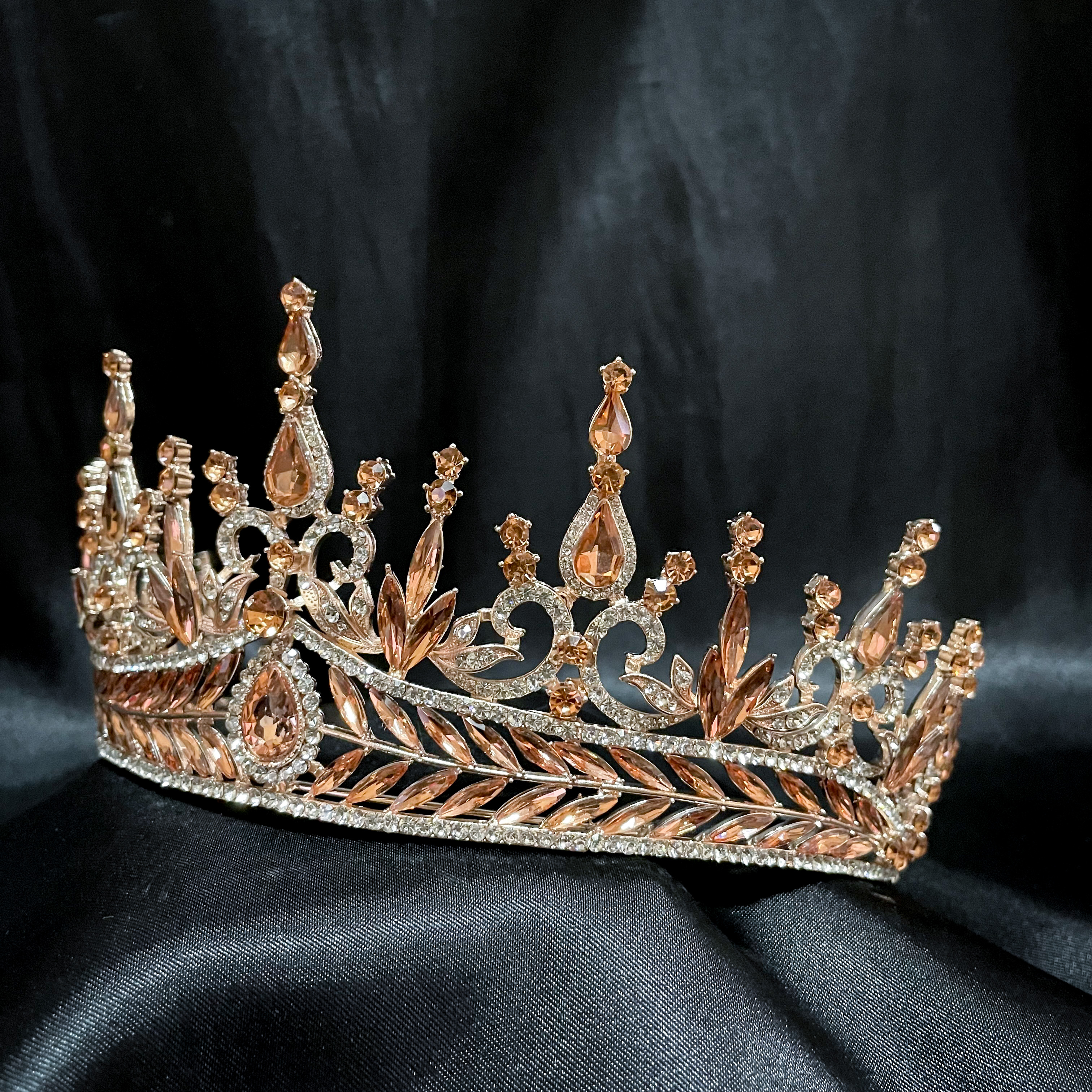 (พร้อมส่ง) เทียร่า 302 สีส้ม มงกุฎนางงาม งานสวย ปราณีต QCเพชรทุกเม็ด สินค้าพร้อมส่งจากไทย