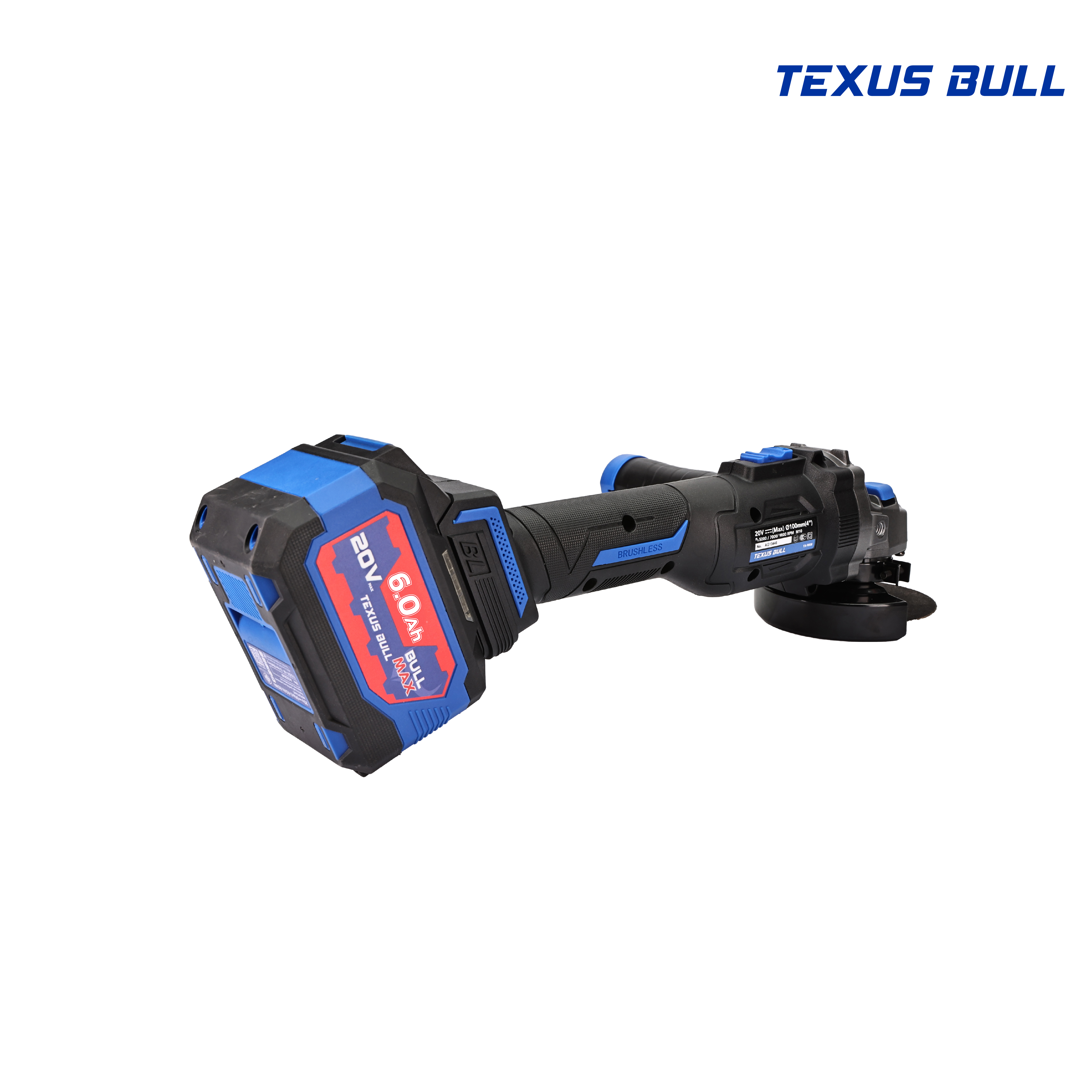 TEXUS BULL เครื่องเจียรมือไร้สาย 4นิ้ว 20V TX-9811 (ครบชุดพร้อมแบต 6.0 Ah)