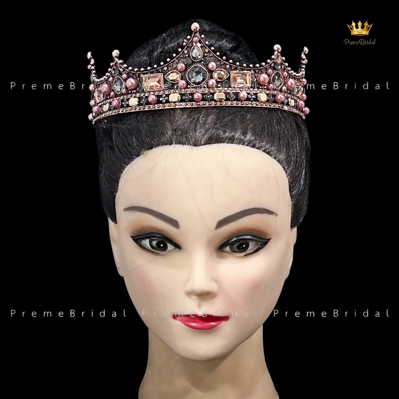 (พร้อมส่ง) มงกุฏผู้ชาย 035 สีวินเทจ ไข่มุกม่วง มงกุฎผู้ชาย มงกุฎเจ้าชาย งานสวย ปราณีต QCเพชรทุกเม็ด