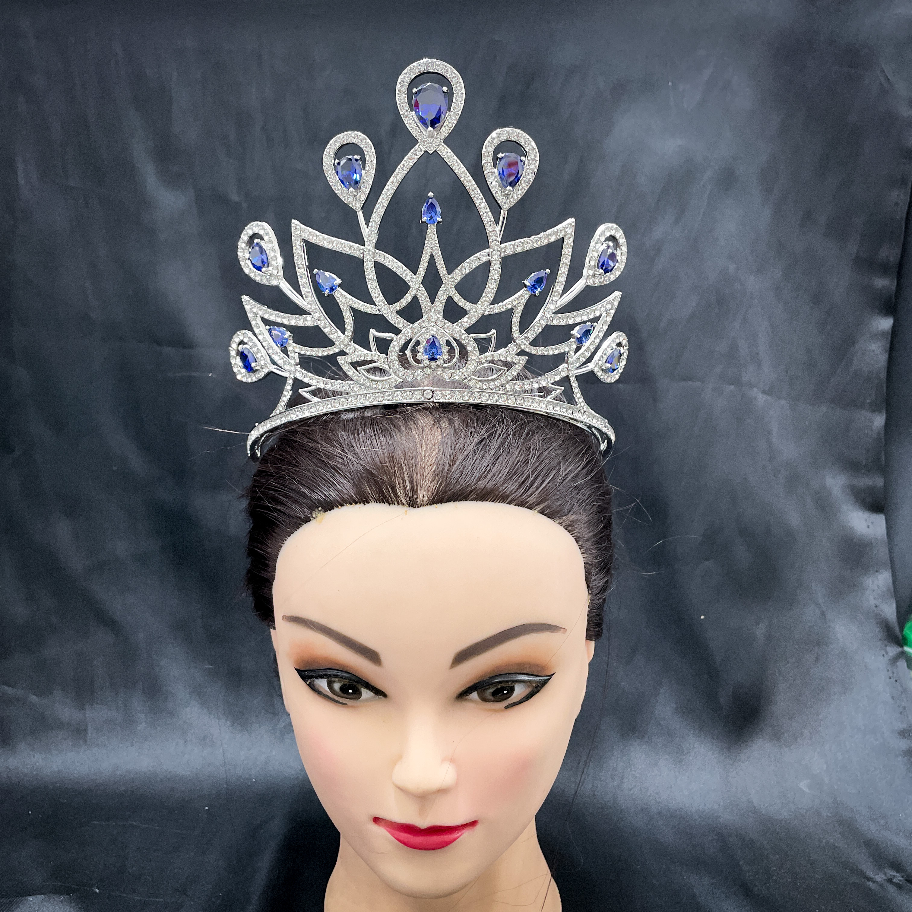 (พร้อมส่งจากไทย) มงกุฏ 094 สีน้ำเงิน มงกุฎนางงาม มงกุฎเพชร มงกุฎประกวด สินค้าพร้อมส่ง ไม่ต้องรอนาน งานพรีเมี่ยม สำเนา