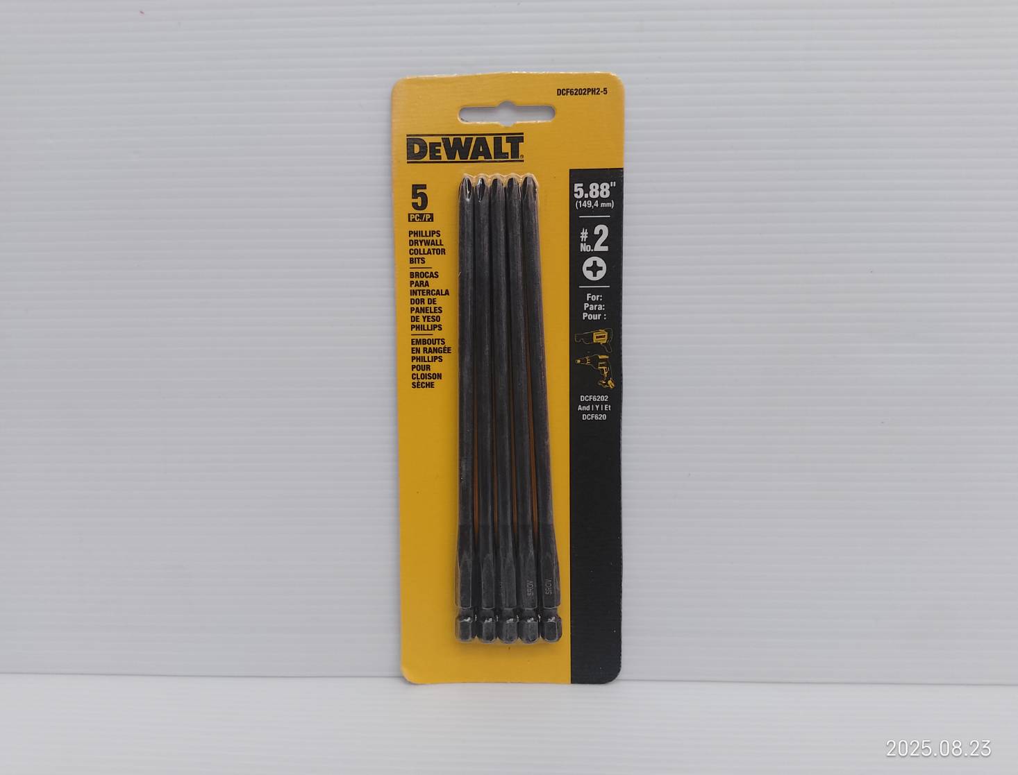 DEWALT ดอกไขควง PH2x149.4mm. DCF6202PH2-5 แพค 5 ดอก