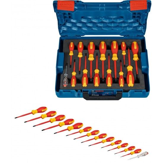 ชุดไขควงกันไฟ VDE 14 ชิ้น 1600A02NF9 BOSCH