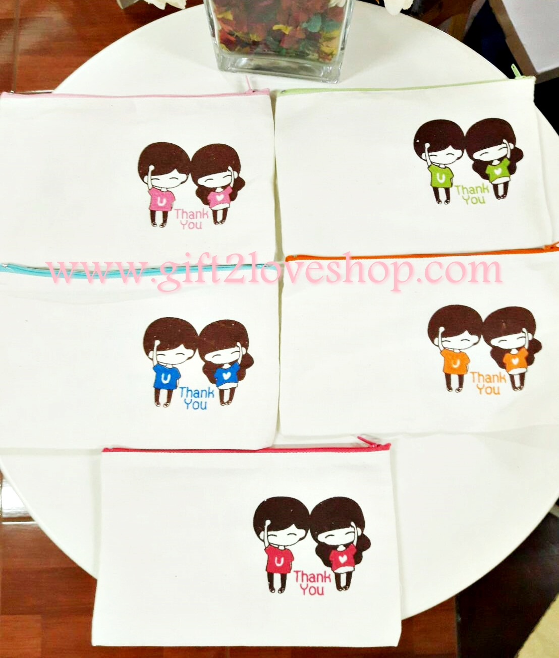 กระเป๋าผ้าดิบซิป อเนกประสงค์