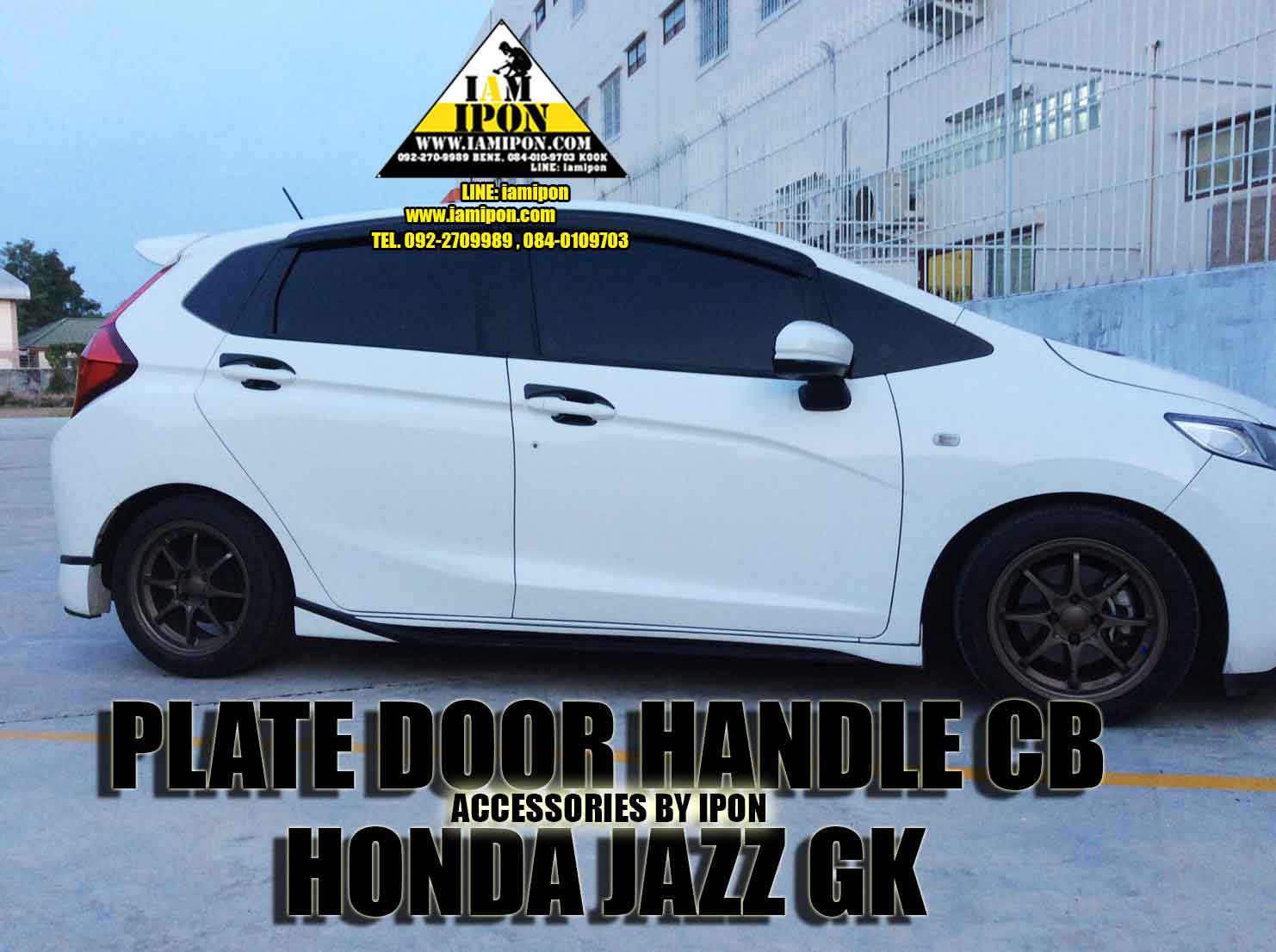 DOOR HANDLE JAZZ GK14 -15 CARBON เบ้ารองมือเปิดคาร์บอนแจ๊ส จีเค ปี14 - 15