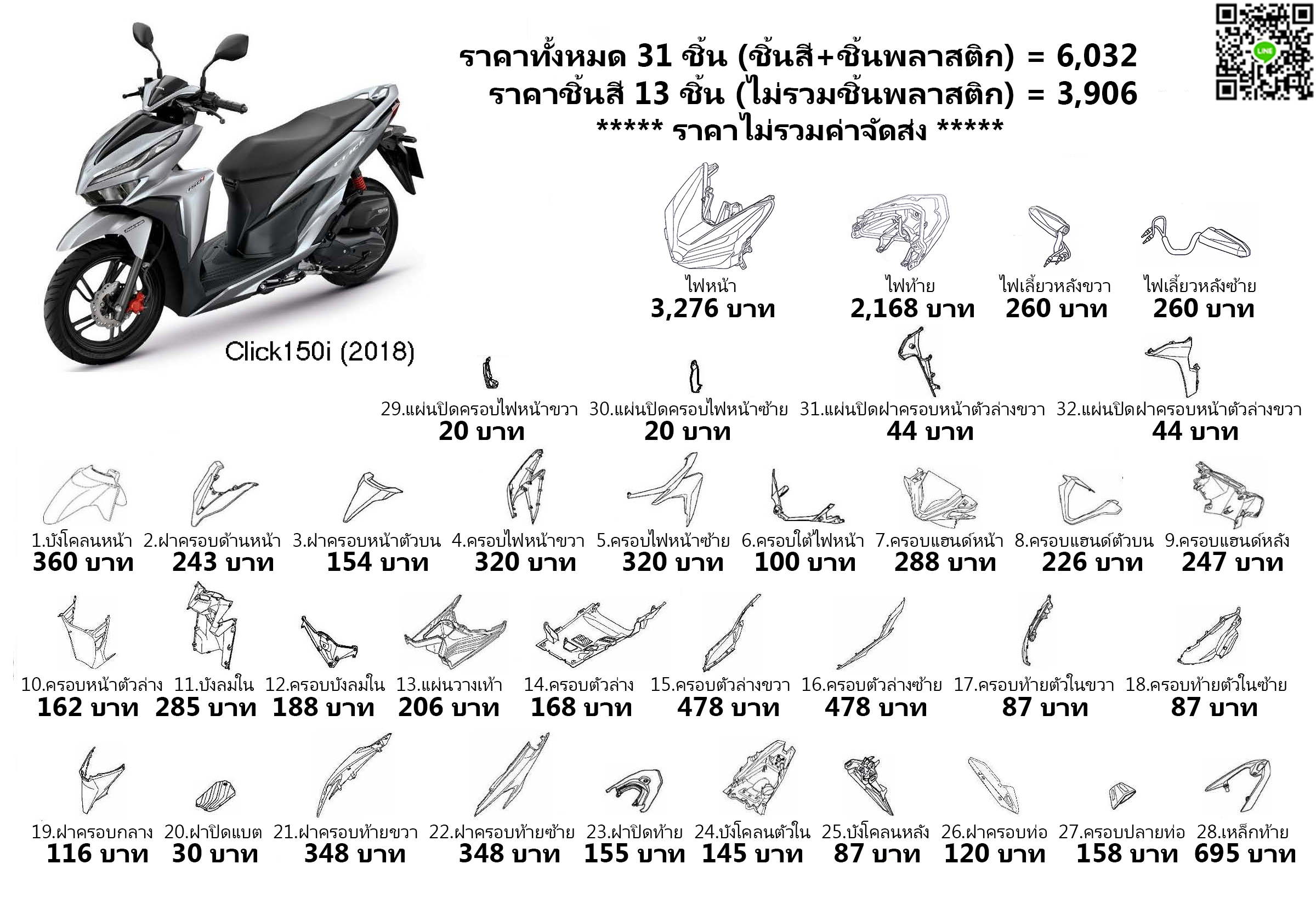 ภาพชุดสี Click150i (2018)
