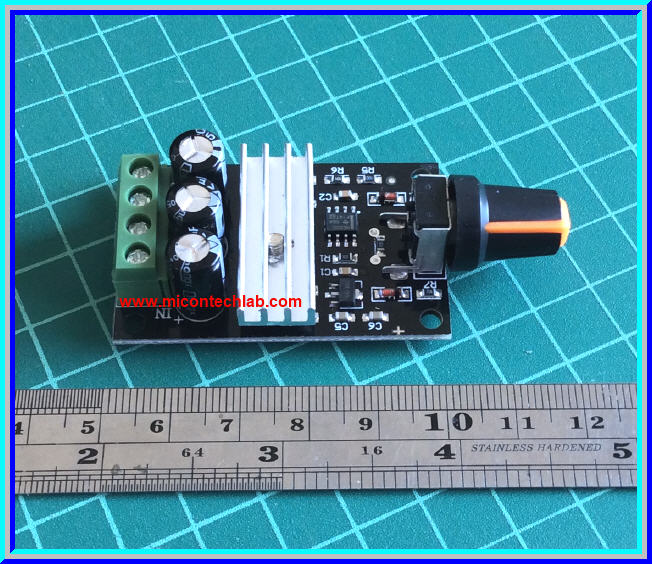 1x แผงวงจรควบคุมความเร็วมอเตอร์ 6-28Vdc 3A (PWM DC Motor Speed Control)