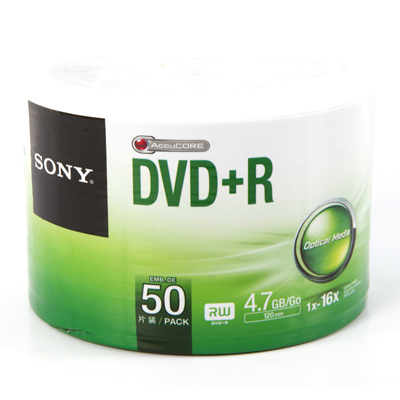 (DVD5) แผ่นเปล่า DVD+R SONY 1 แพ็ค (50 แผ่น)