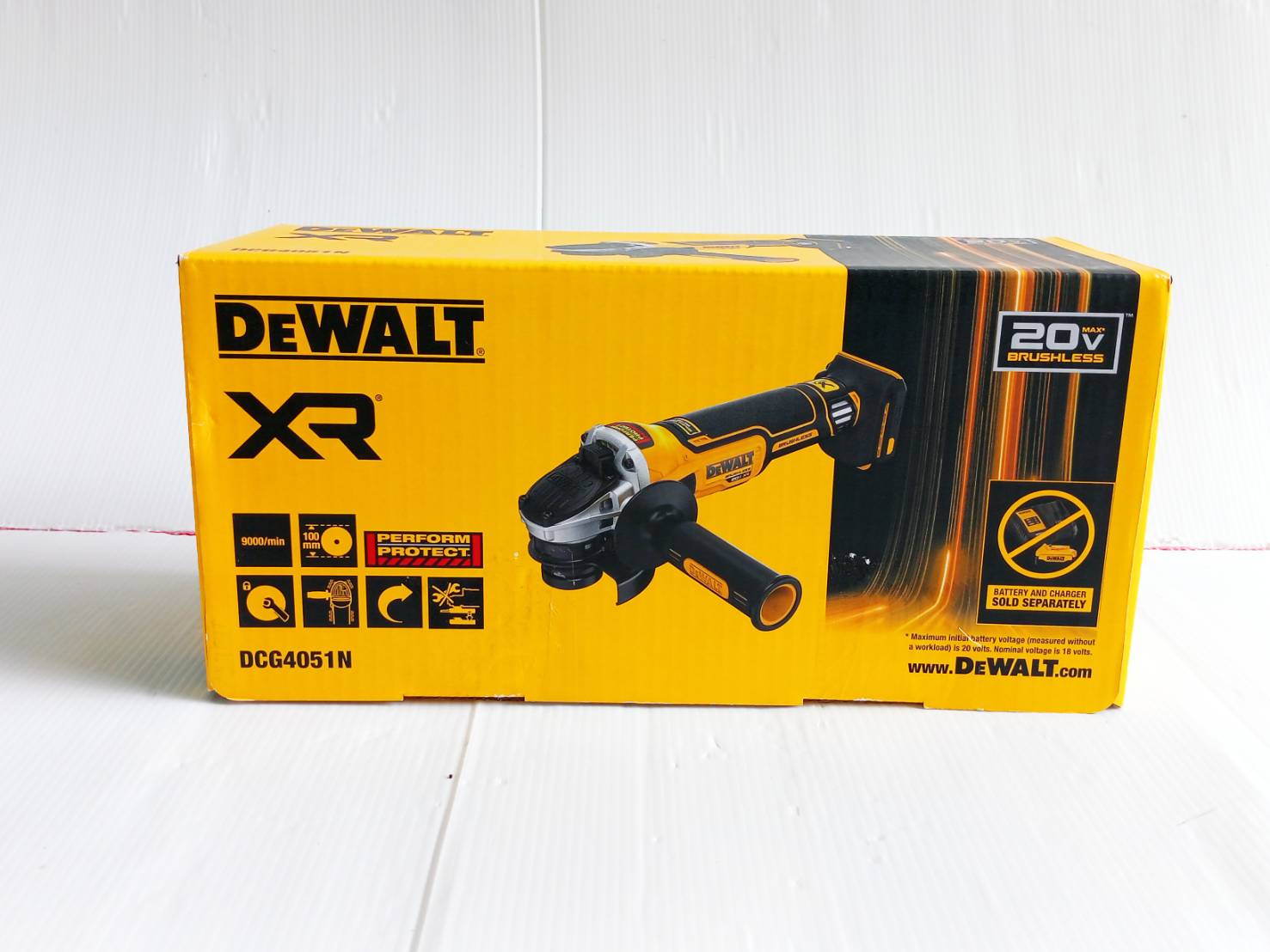 หินเจียรไร้สาย20V DCG405N DEWALT