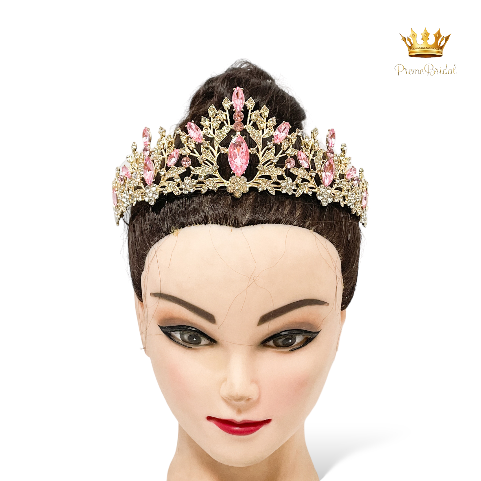 (พร้อมส่ง) เทียร่า 236 สีชมพู มงกุฎนางงาม มงกุฎเจ้าหญิง งานสวย ปราณีต QCเพชรทุกเม็ด สินค้าพร้อมส่งจากไทย