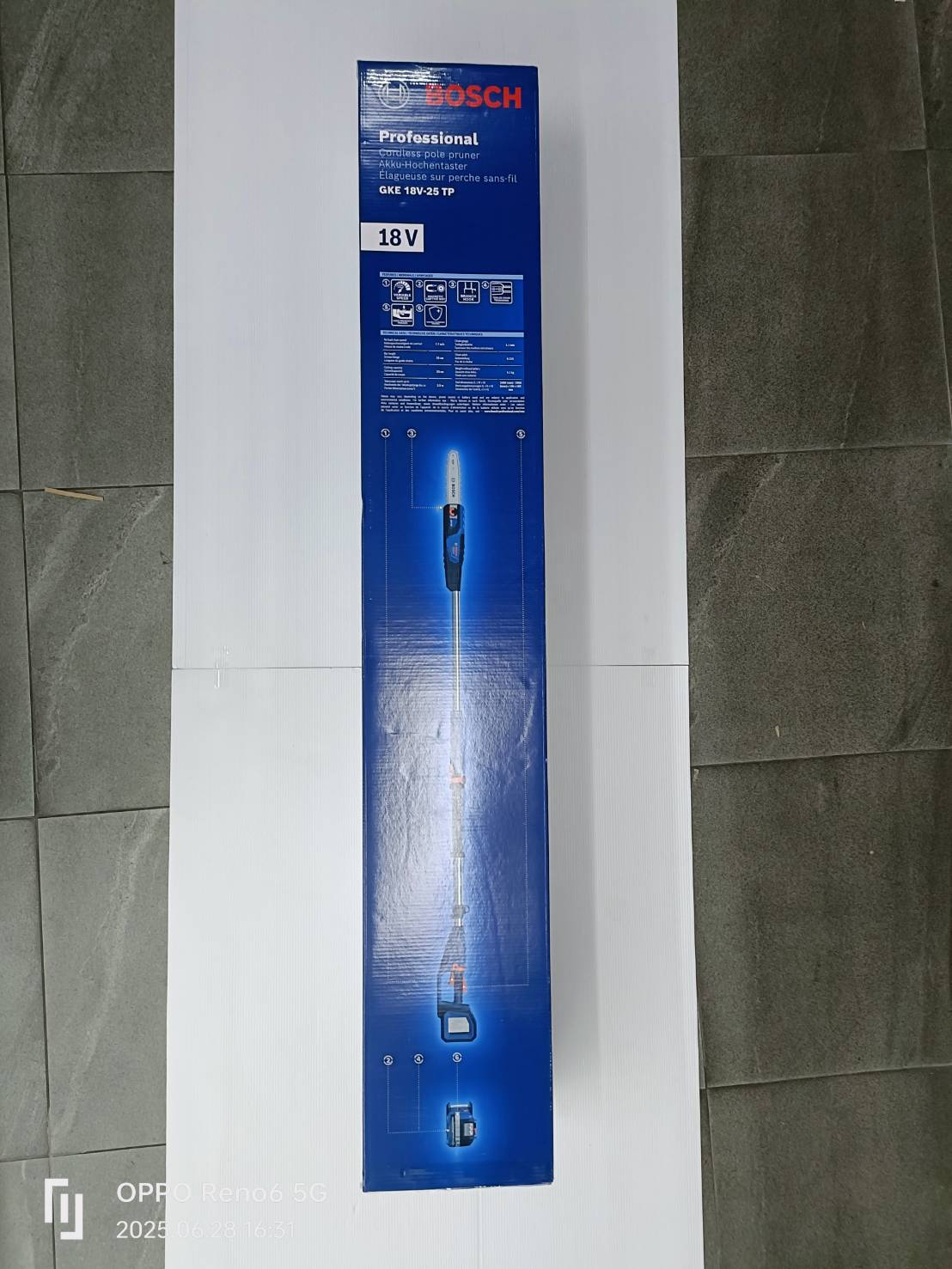 เลื่อยโซ่10"ด้ามยาว GKE18V-25TP BOSCH SOLO