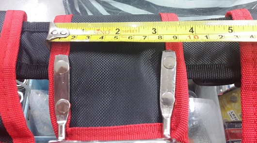 กระเป๋าเครื่องมือช่างคาดเอว พร้อมเข็มขัด ดำ-แดง