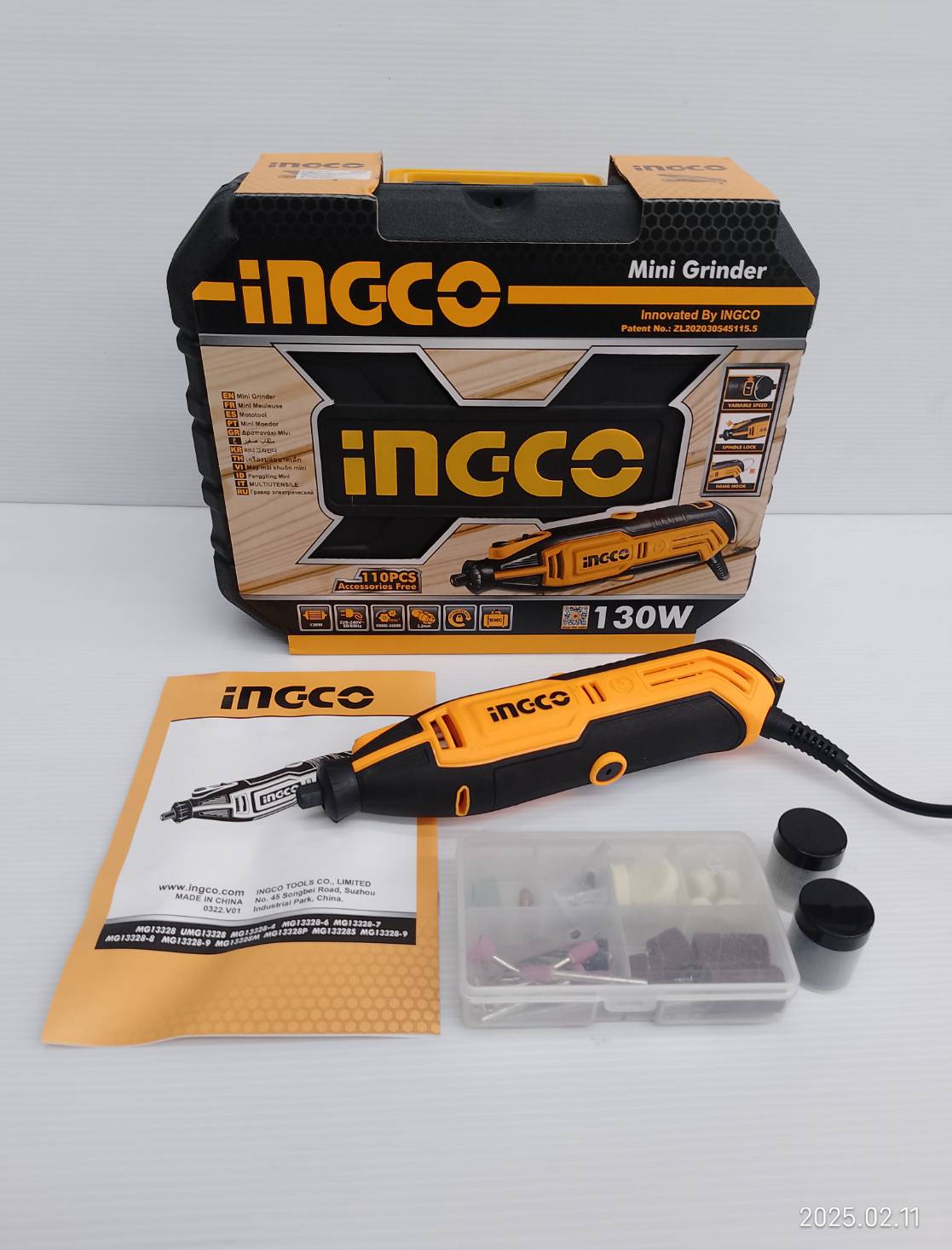 เครื่องเจียรมินิ พร้อมอุปกรณ์เสริม 109 ชิ้น รุ่น MG13328 INGCO