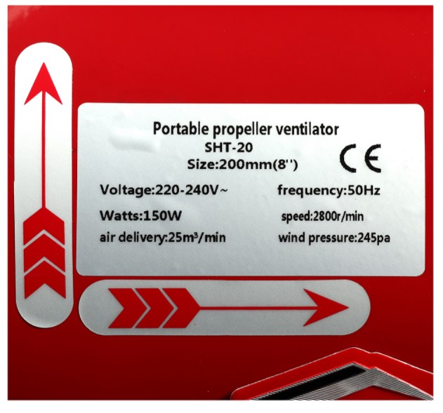 พัดลมอุโมง8" SHT-20 POLO