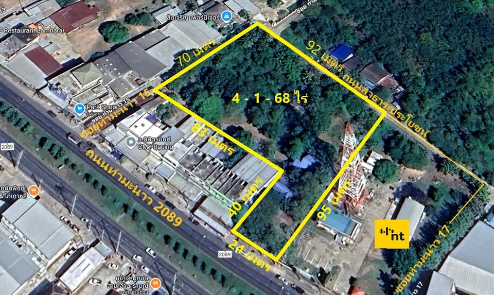 🚩H1273 ขายที่ดินทำเลดี ย่านธุรกิจ 4 -1 -68 ไร่ ติดถนนท่ามะนาว ใกล้ที่ว่าการอำเภอชัยบาดาล จังหวัดลพบุรี
