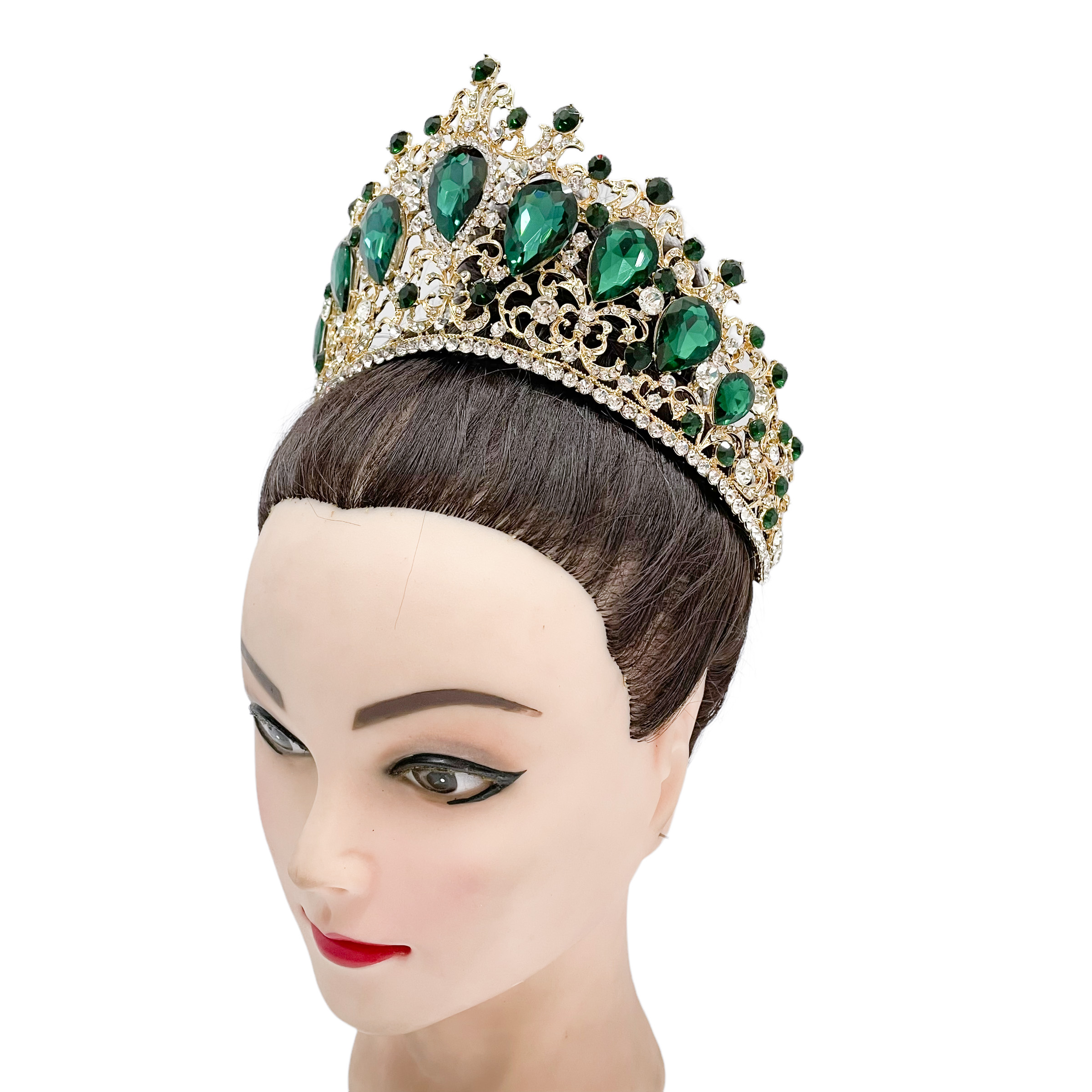 (พร้อมส่ง) เทียร่า 378 สีเขียว งานสวย ปราณีต QCเพชรทุกเม็ด สินค้าพร้อมส่งจากไทย