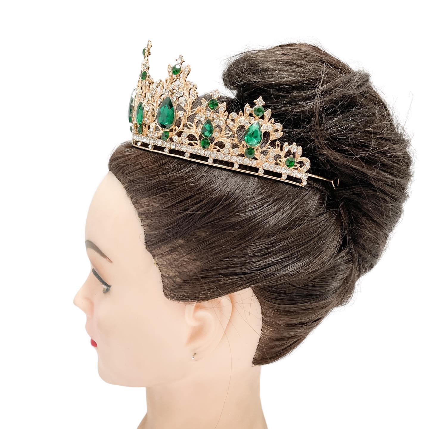 (พร้อมส่ง) เทียร่า 352 สีเขียว งานสวย ปราณีต QCเพชรทุกเม็ดสินค้าพร้อมส่งจากไทย