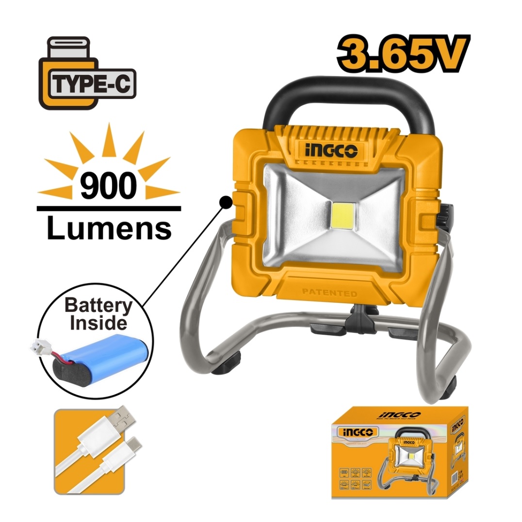 INGCO ไฟฉายตั้งโต๊ะ3.7V HRLF4415 พร้อมแบตเตอรี่ 5.0Ah